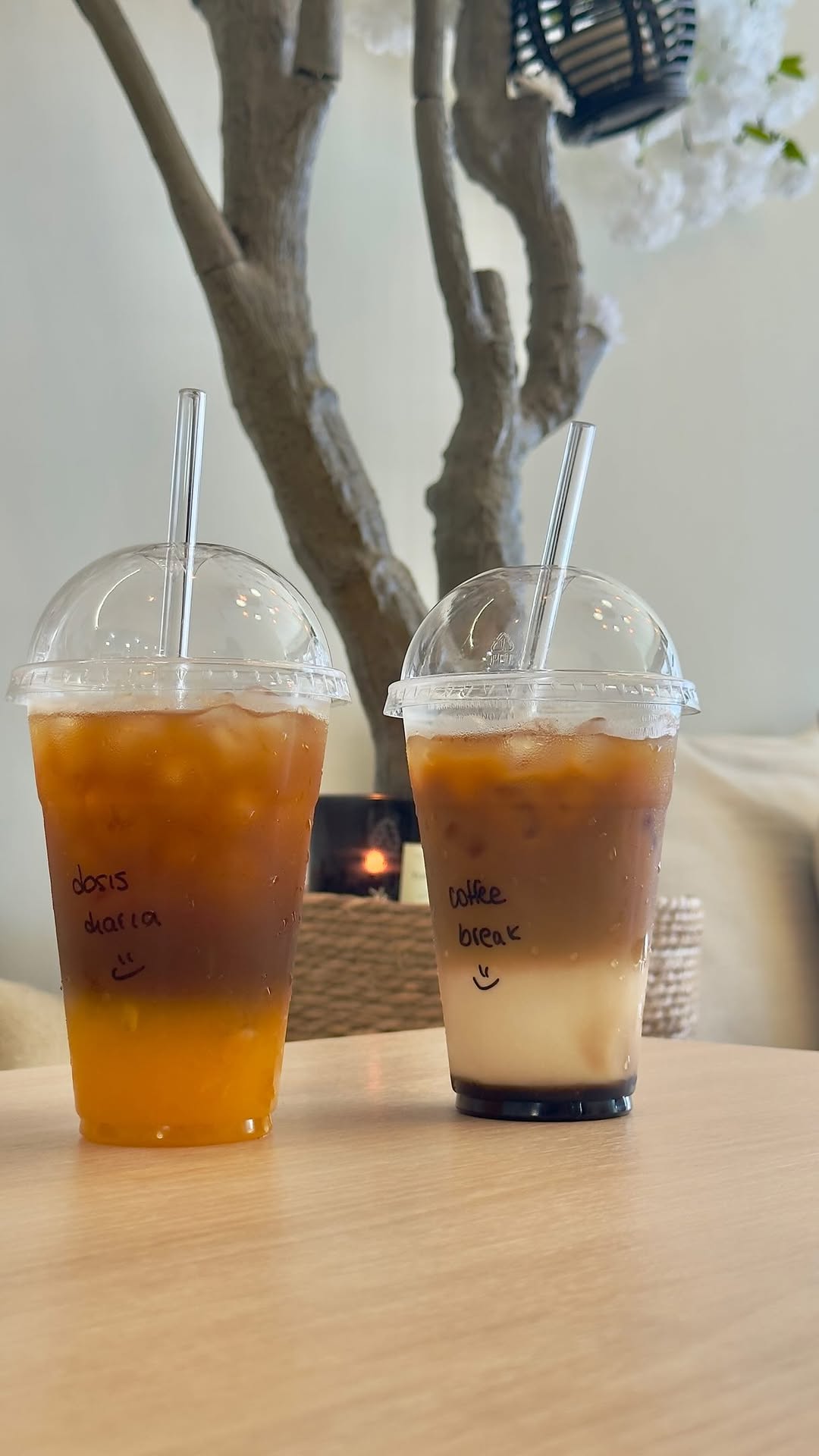 Espresso tonic & brown sugar latte